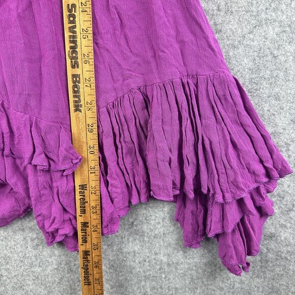 Free People Adella Lace Slip Dress Womens XS Lipstick Combo Purple Red Boho NEW - Picture 9 of 13